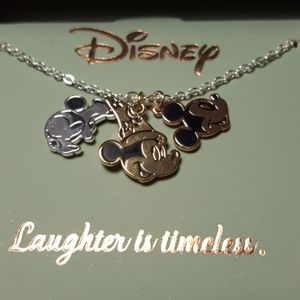 NIB Disney Mickey mouse silver necklace 18 inch